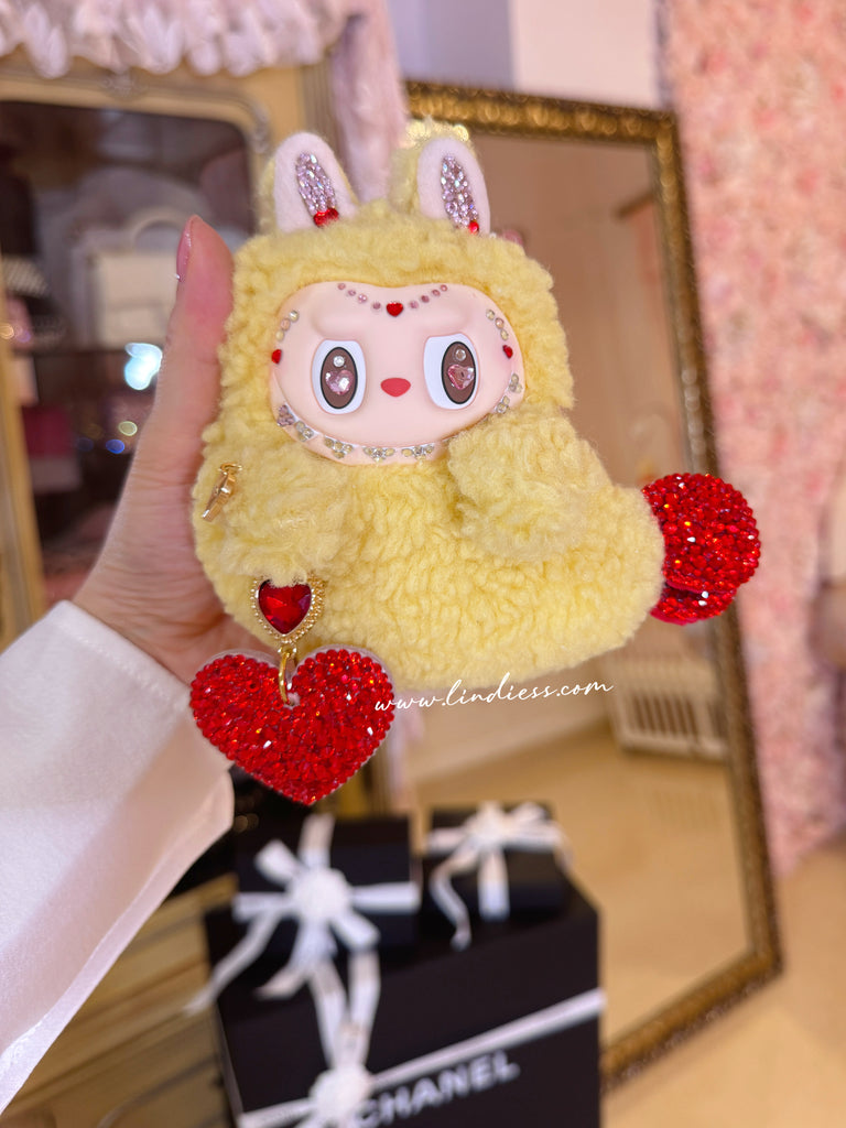 AUTHENTIC BLING BLING LABUBU FRIED SHRIMP EARPHONE CASE
