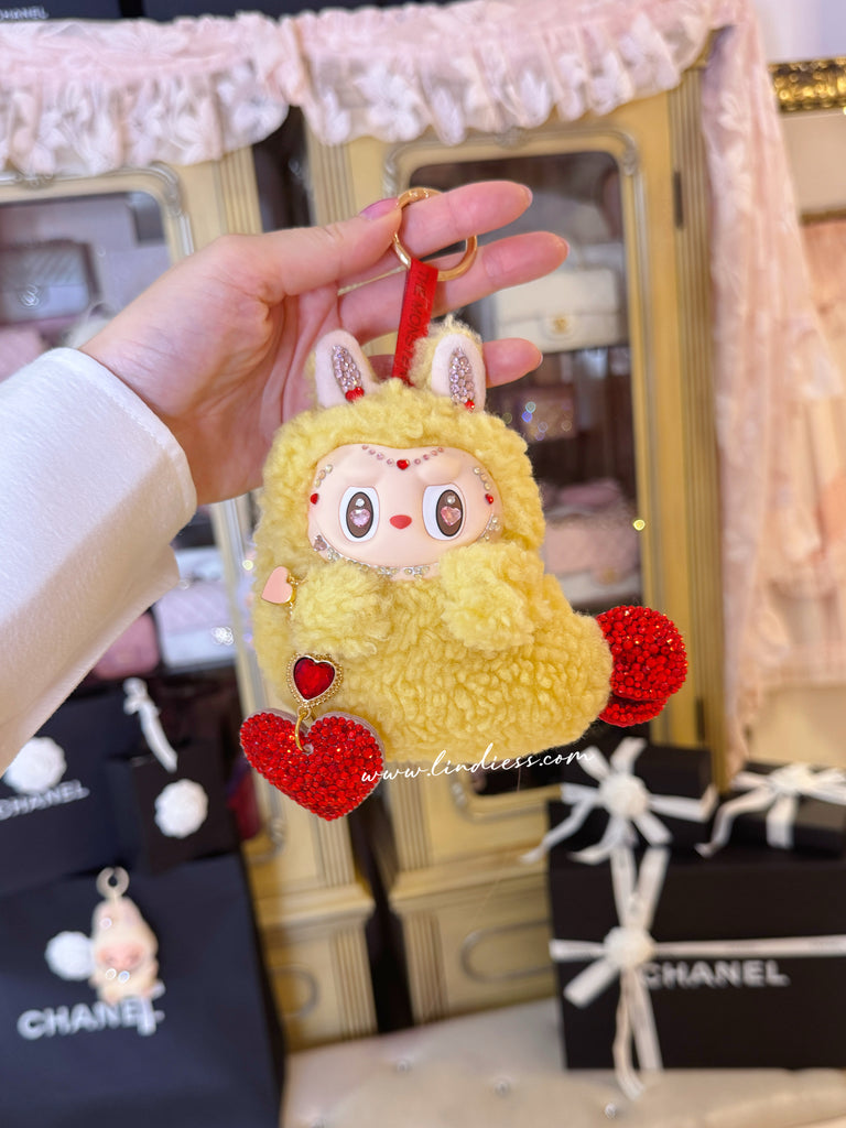 AUTHENTIC BLING BLING LABUBU FRIED SHRIMP EARPHONE CASE