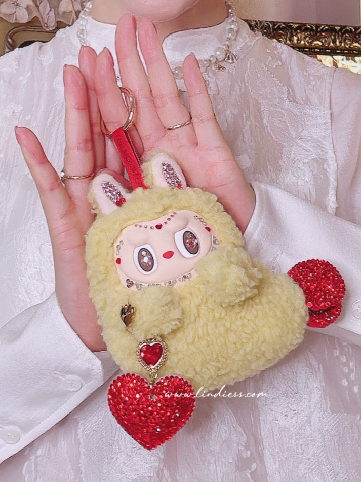 AUTHENTIC BLING BLING LABUBU FRIED SHRIMP EARPHONE CASE