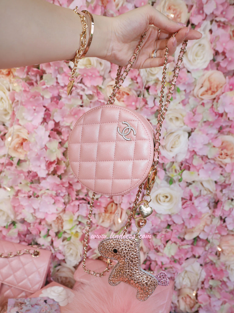 PRINCESS CRYSTAL HORSE POM POM - ROSE GOLD