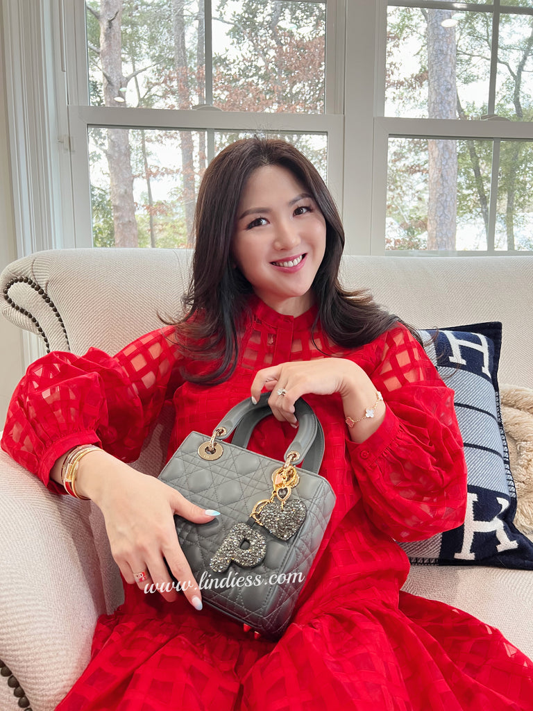 LINDIESS X CHARIS BLING BLING ABC INITIAL BAG CHARM