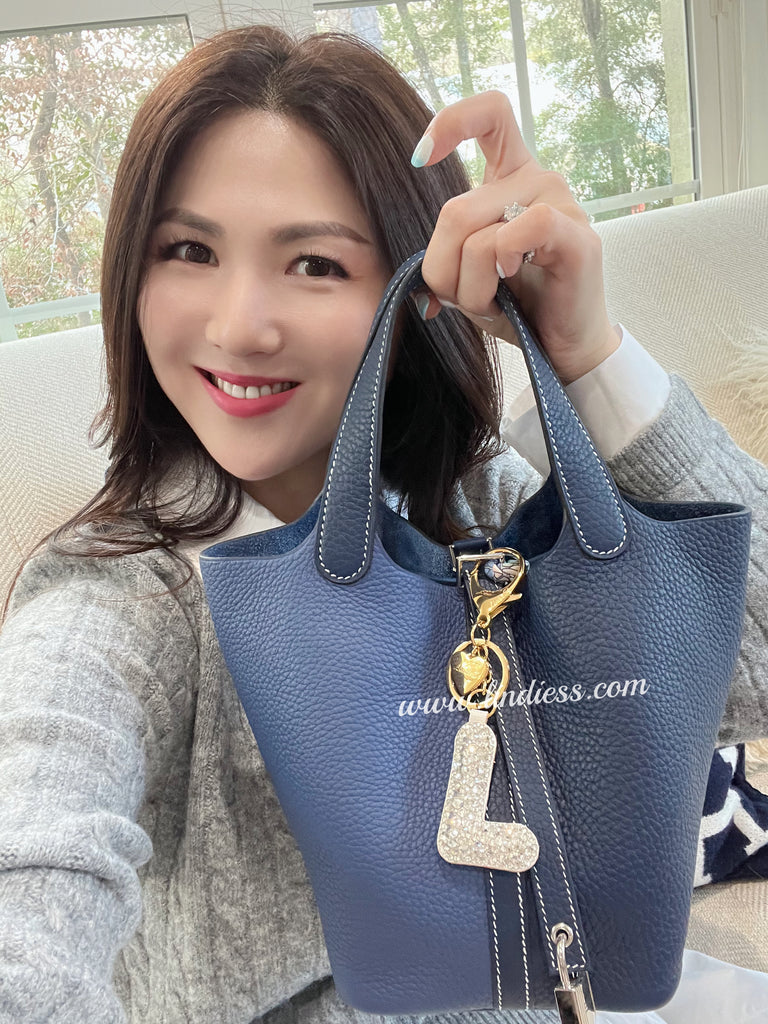 LINDIESS X CHARIS BLING BLING ABC INITIAL BAG CHARM