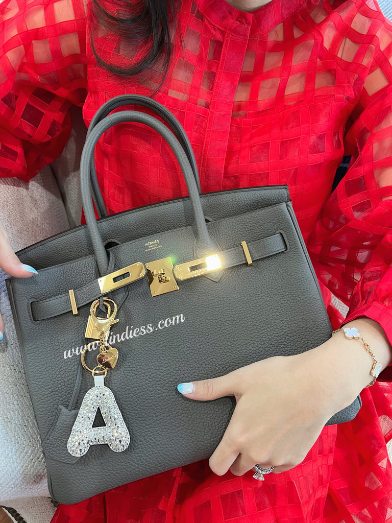 LINDIESS X CHARIS BLING BLING ABC INITIAL BAG CHARM