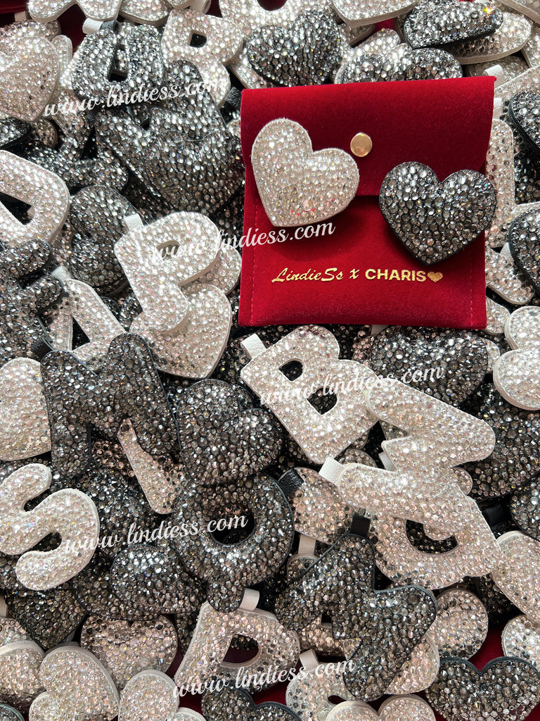 LINDIESS X CHARIS BLING BLING ABC INITIAL BAG CHARM