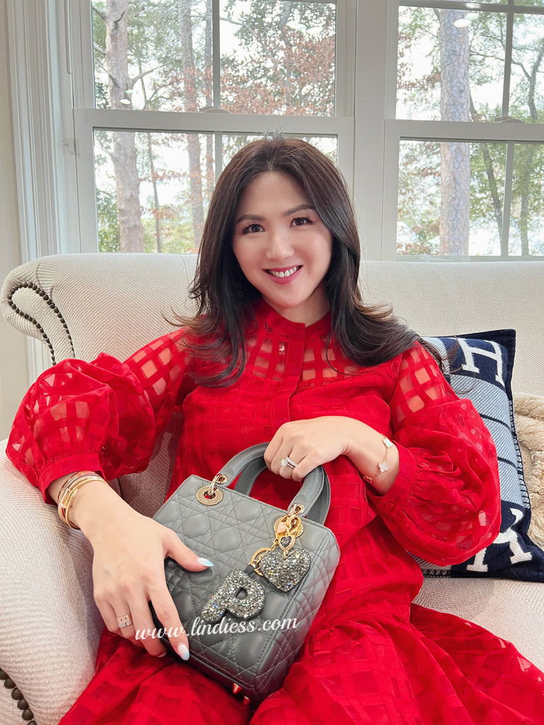 LINDIESS X CHARIS BLING BLING ABC INITIAL BAG CHARM