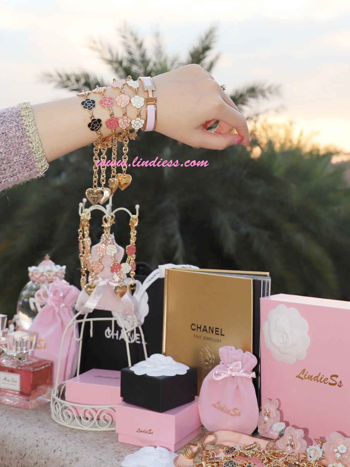 Pink Chanel Charm Bracelet