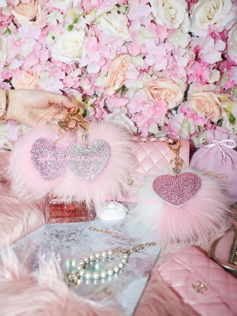 PRINCESS CRYSTAL HEART POM POM