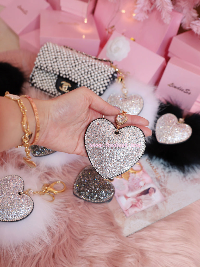 PRINCESS CRYSTAL HEART POM POM