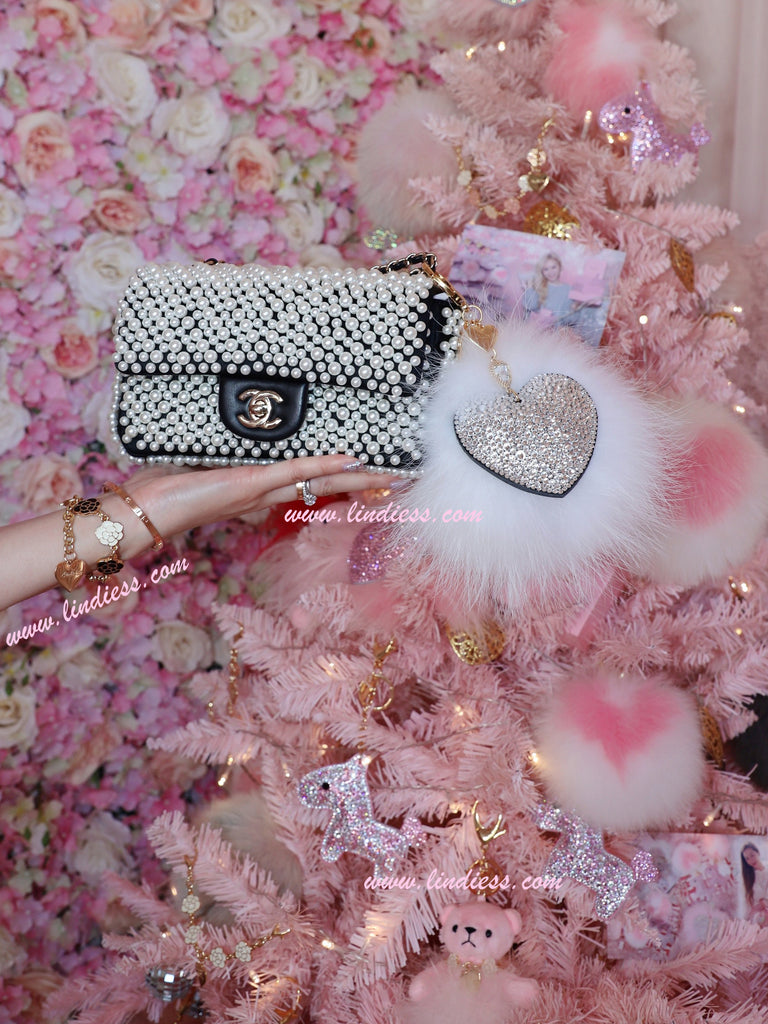 PRINCESS CRYSTAL HEART POM POM