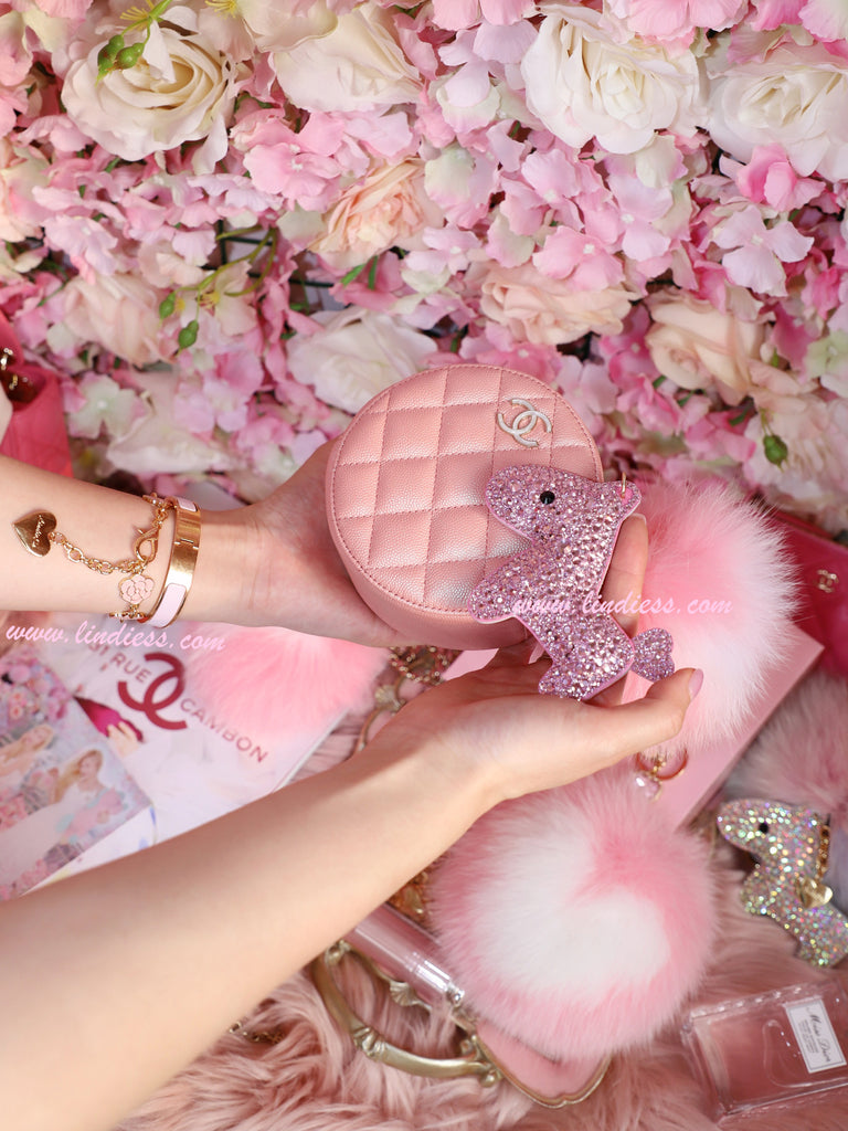 PRINCESS CRYSTAL HORSE & MINI SWEET HEART POM POM