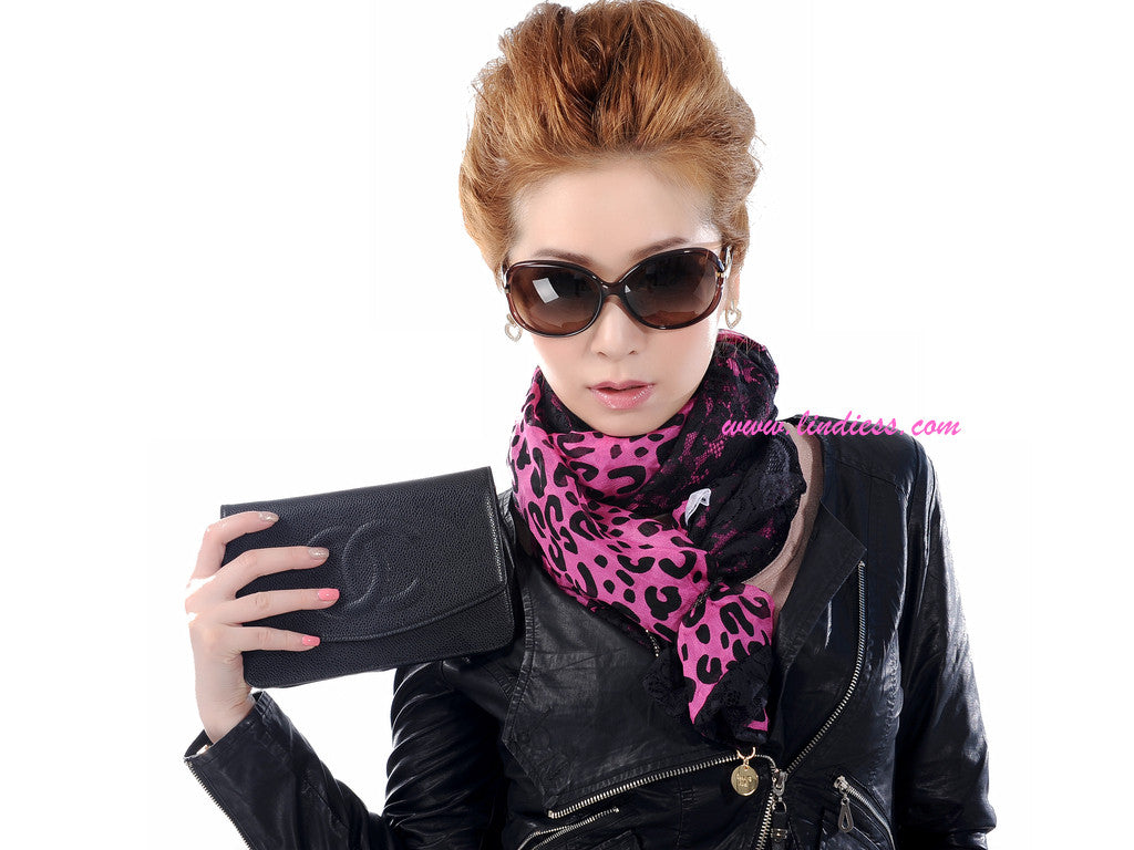 SILK & LACE LEOPARD - HOT PINK